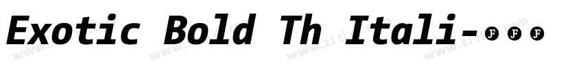 Exotic Bold Th Itali字体转换